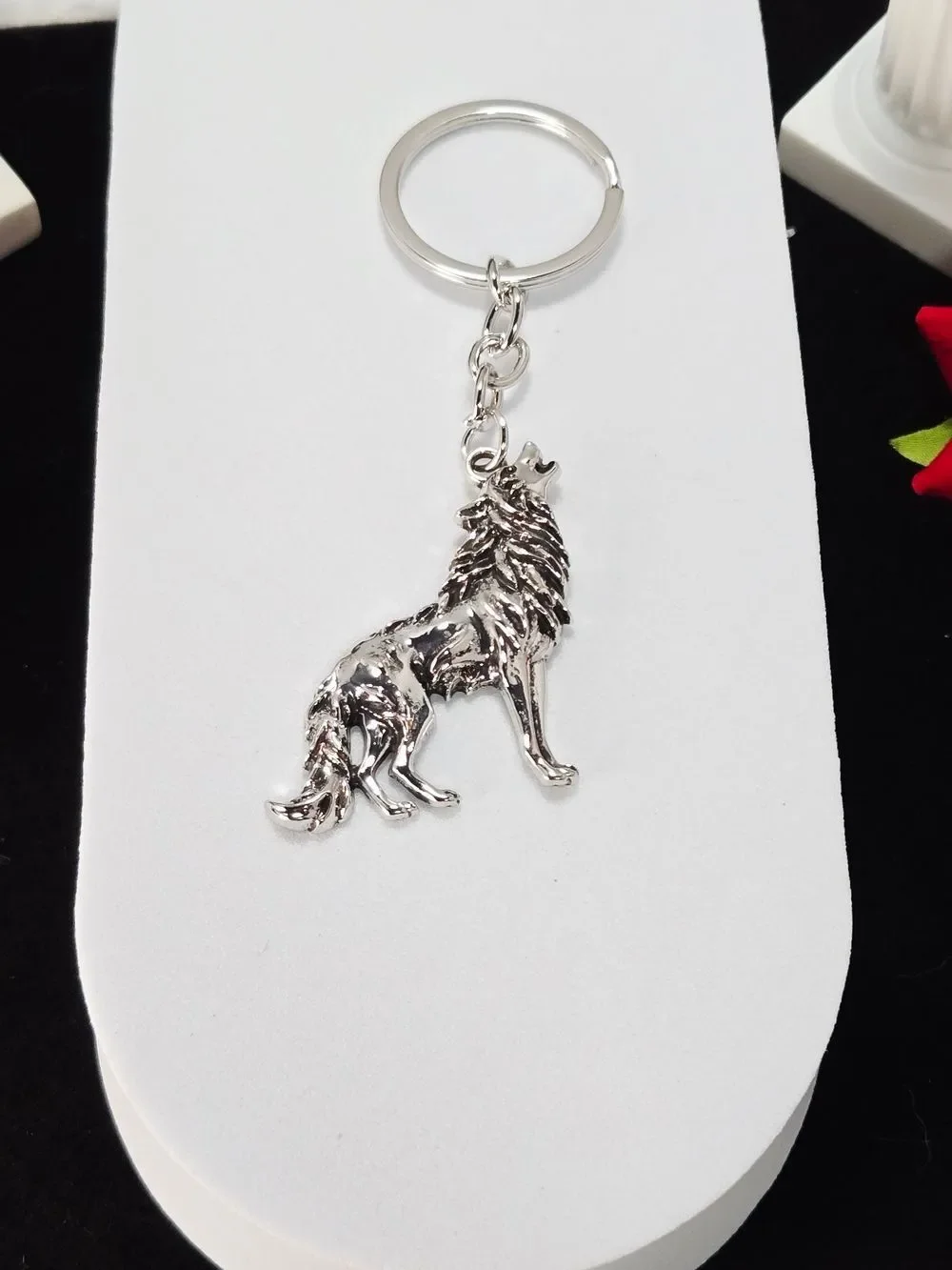 Viking Wolf Fenrir Keychain Norse Celtic Silver Medieval Keyring Masculine Edge